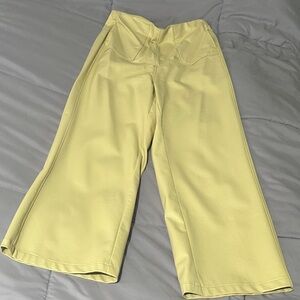 FRNCH Cream Leather Pants (vegan leather). See pics for measurements)